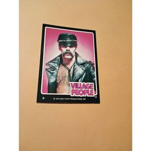 Vintage 1979 Village People Trading Card #8 Disco Era Vintage Music Collectible